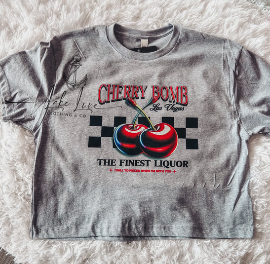 Cherry 🍒 Bomb 💣 crop tee - made to order