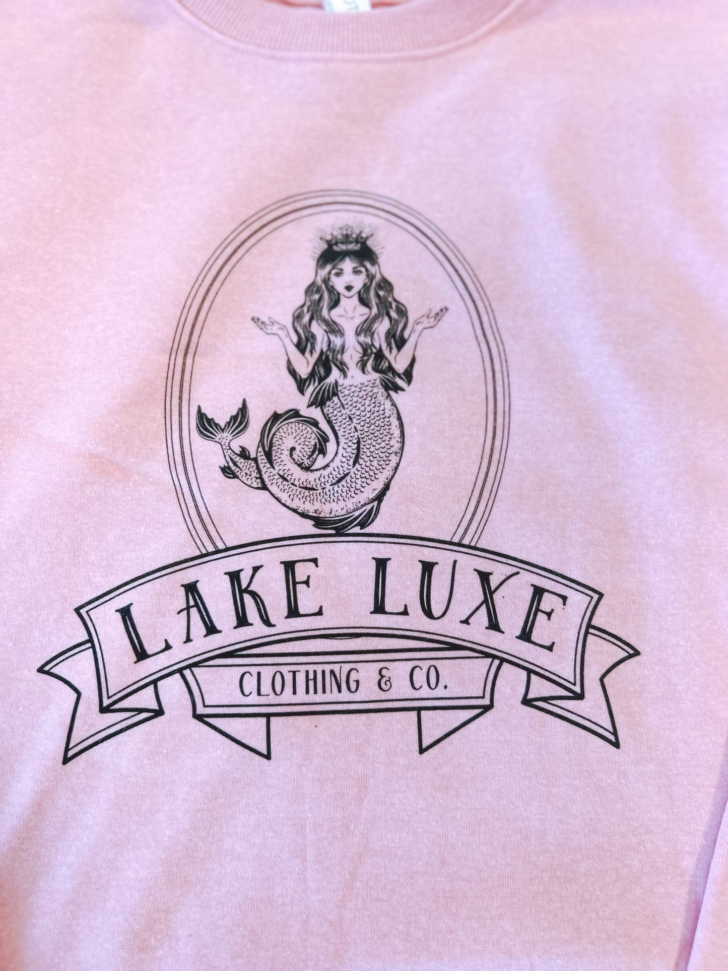 Lake Luxe pink crew sweatshirt