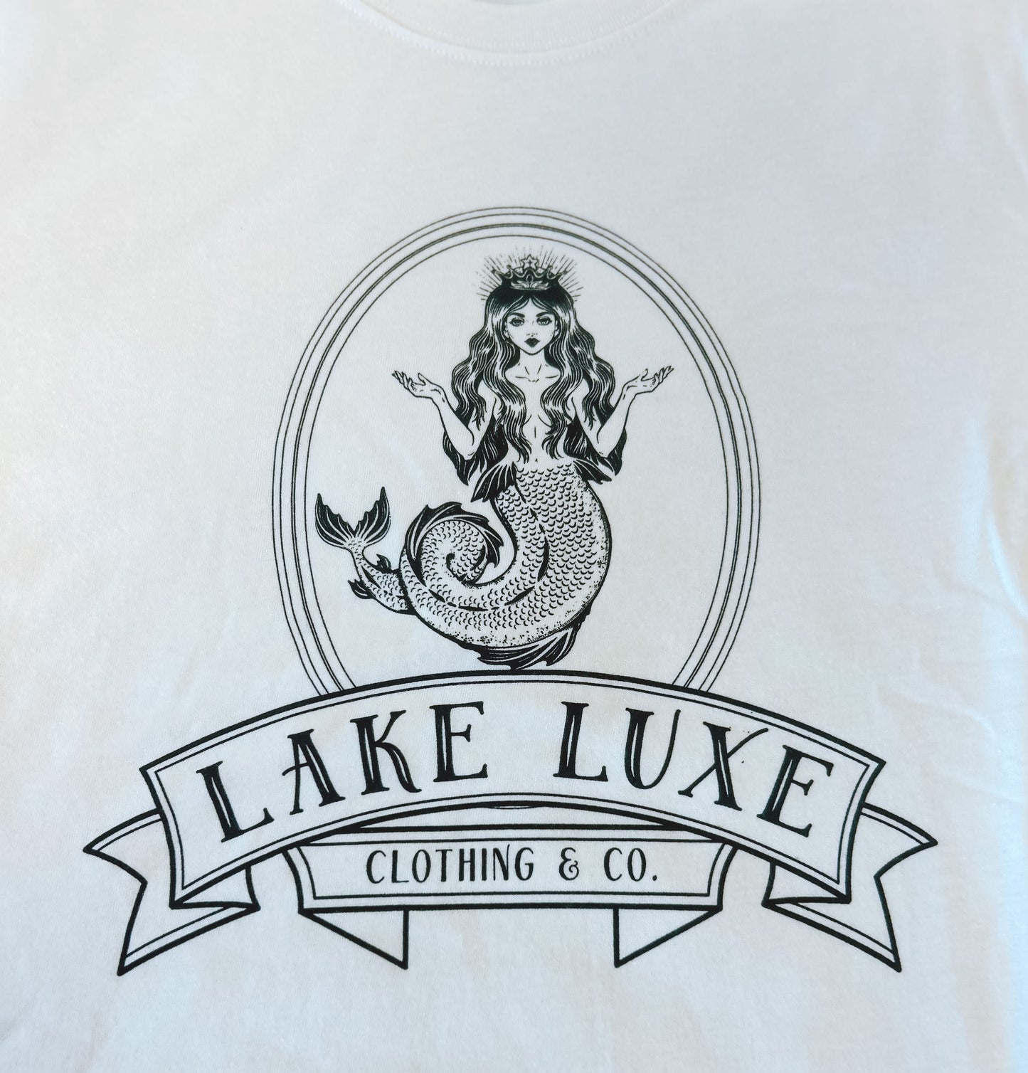 Lake Luxe vintage white classic fit tee