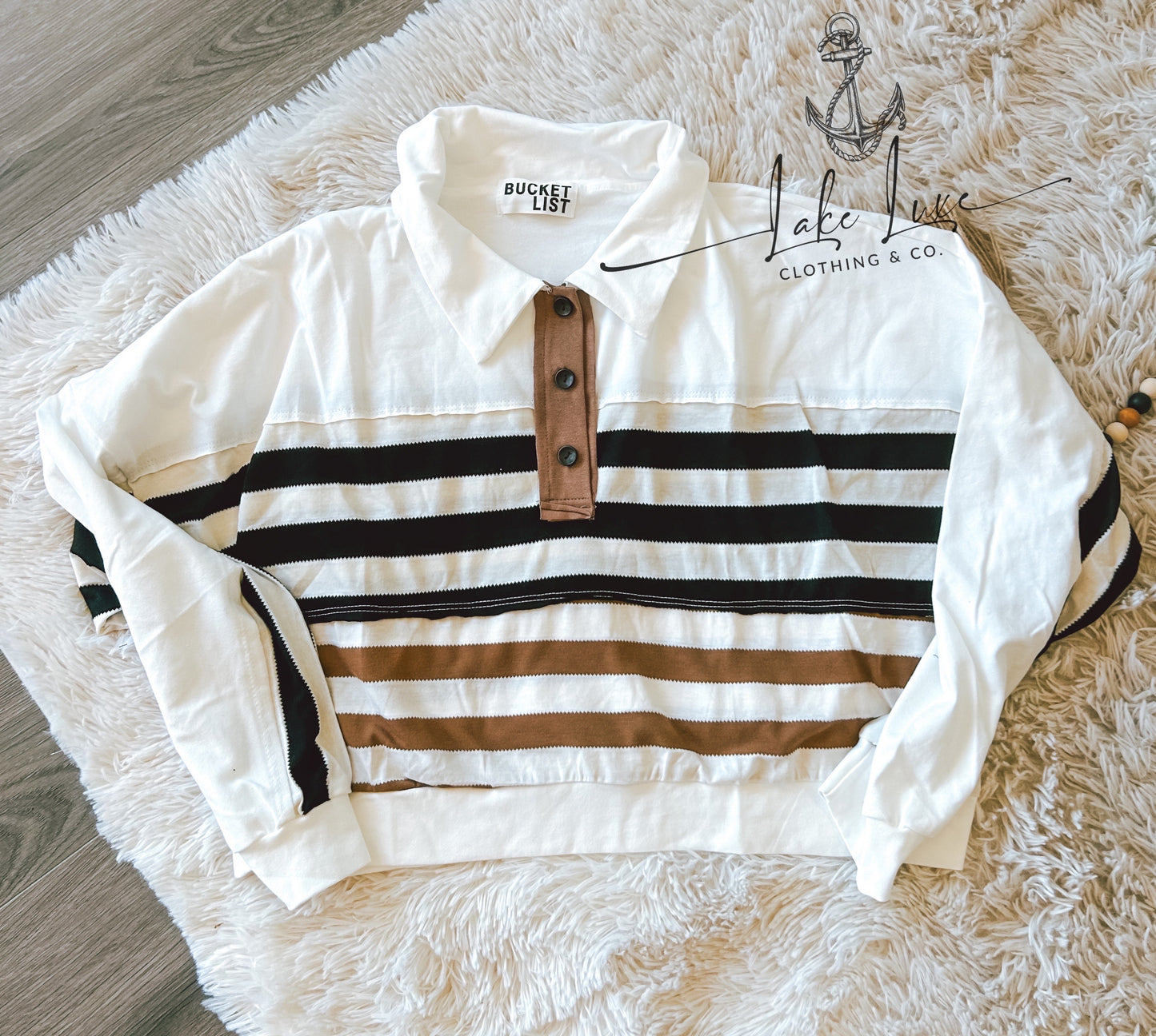 Striped collared long sleeve