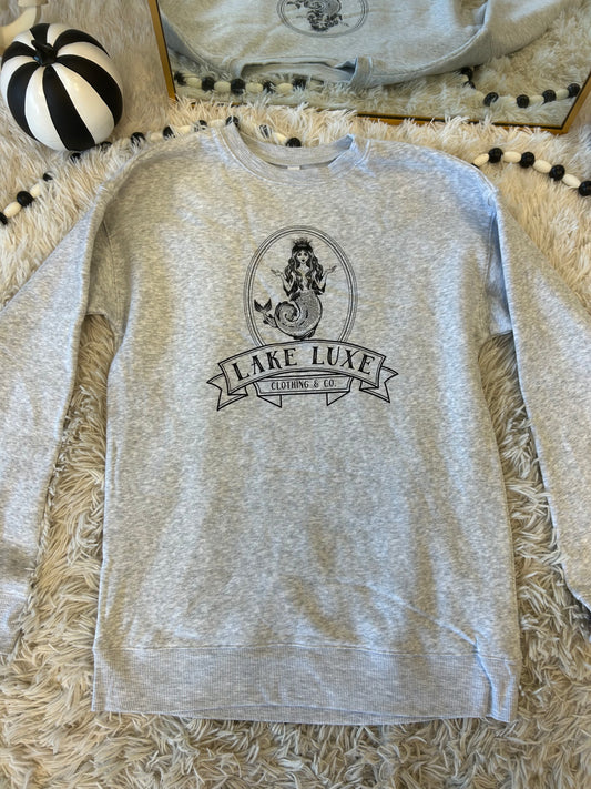 Lake Luxe grey crew sweatshirt