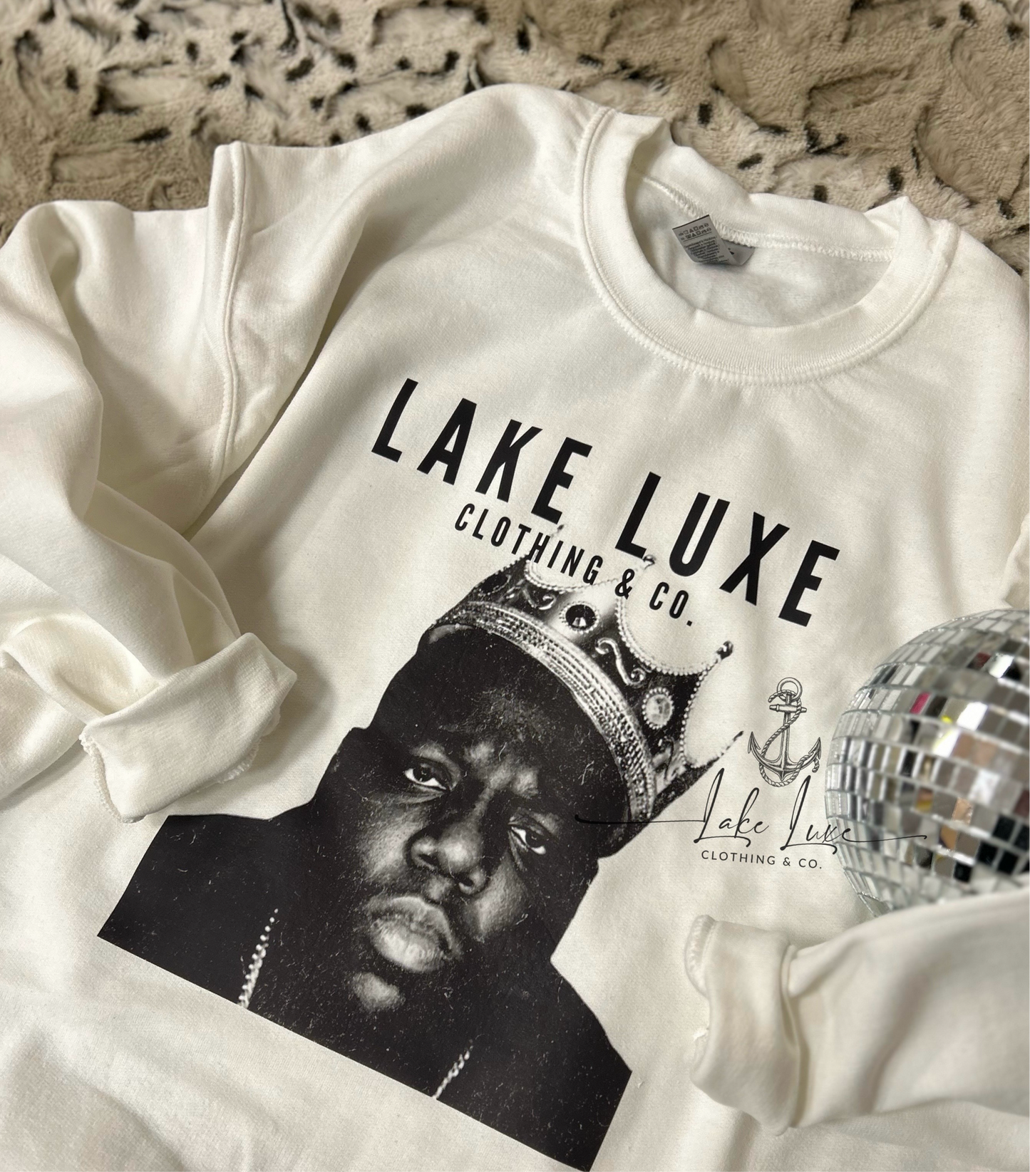 Biggie Lake Luxe sweatshirt - made to order - allow 5 biz days