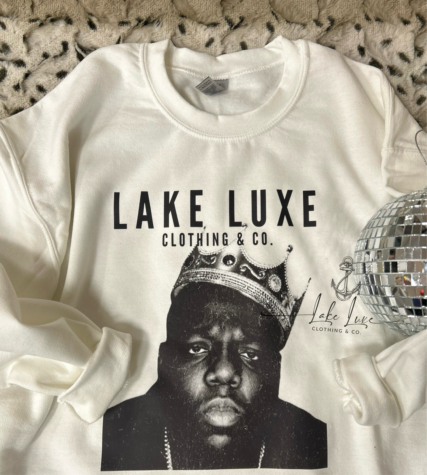 Biggie Lake Luxe sweatshirt - made to order - allow 5 biz days