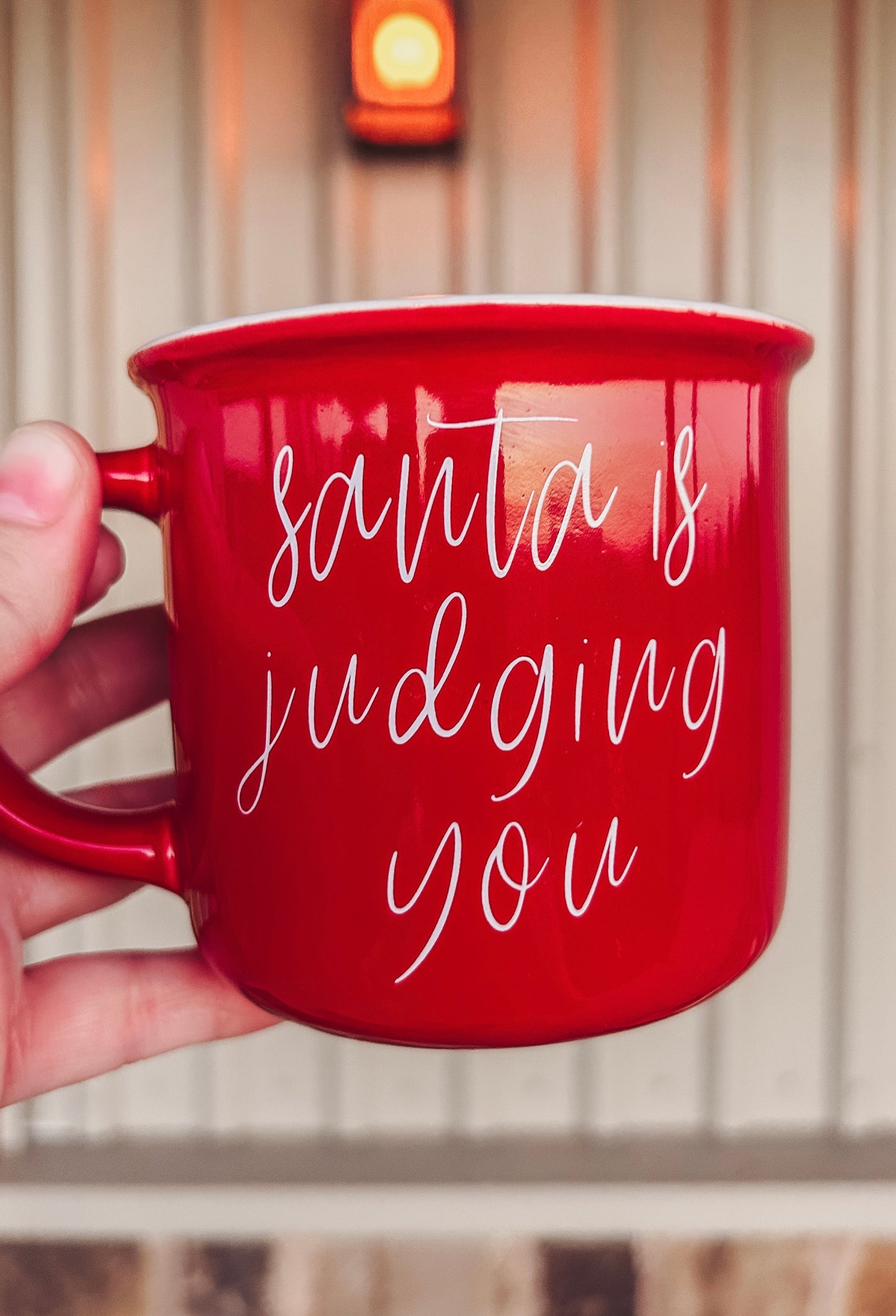 Santa is judging you coffee mug