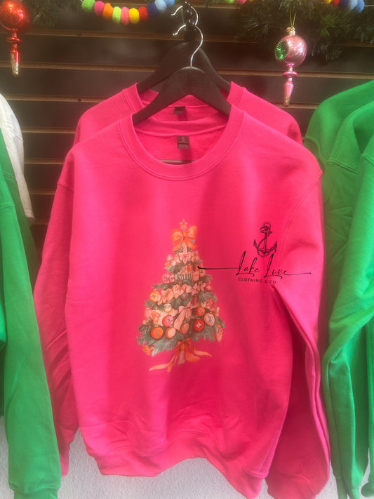 Bougie Christmas tree sweatshirt