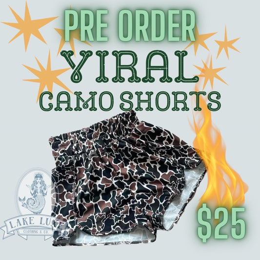 Pre order! Camo shorts! Approx 4weeks