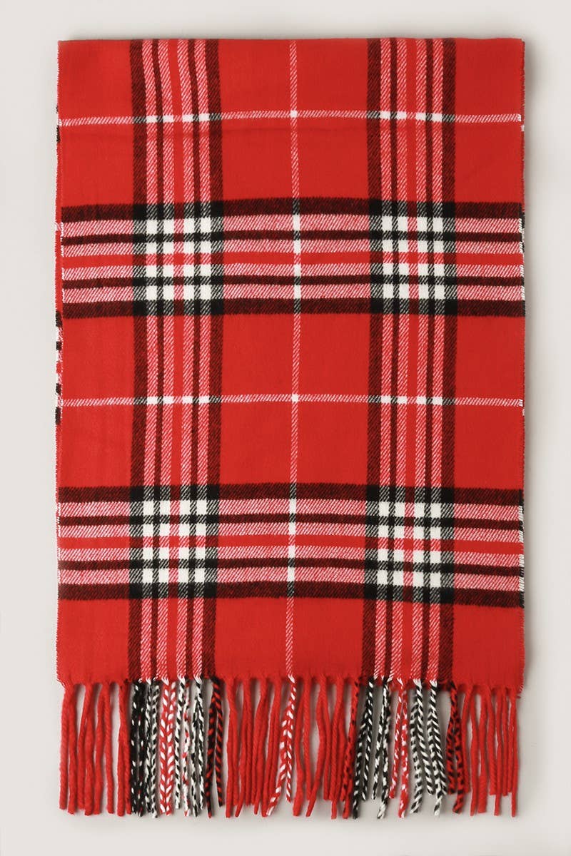 Red plaid scarf